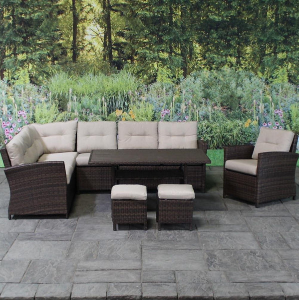 Outdoor sectional high back hot sale