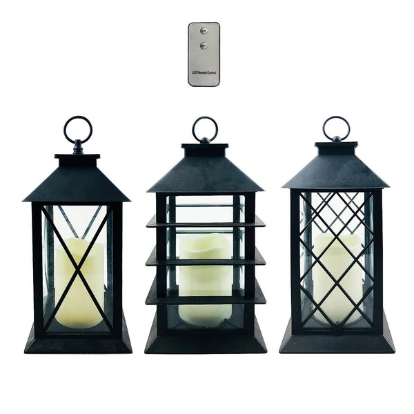 Flickering LED Candle Lanterns | Tabletop Lanterns | Outdoor Lanterns ...